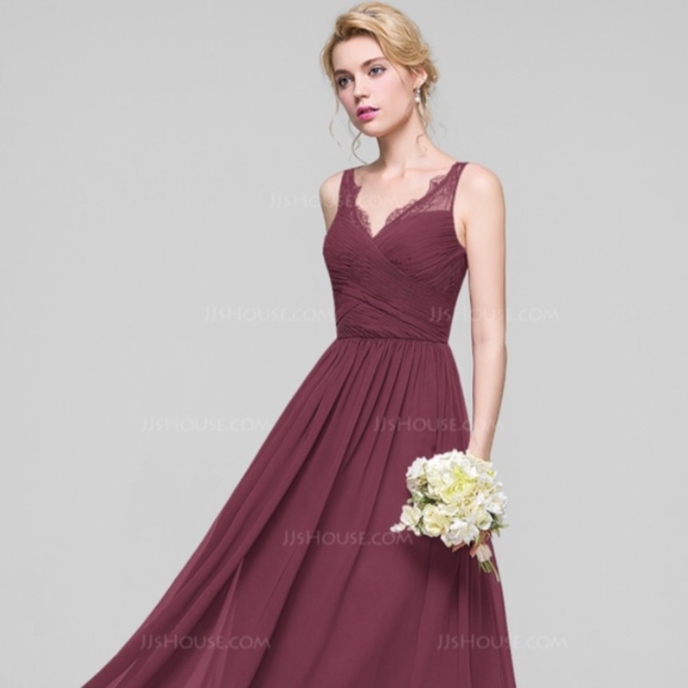 Light burgundy bridesmaid dress - Picture 1 of 4